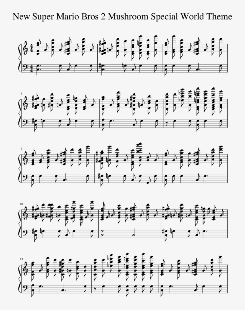 New Super Mario Bros 2 Mushroom Special World Theme - Number, transparent png download