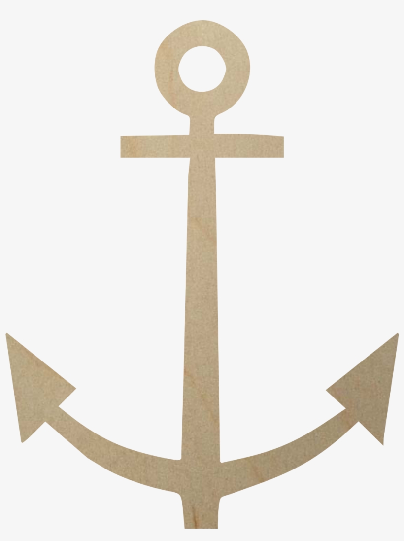 Wooden Anchor Cutout - Anchorage Symbol On Chart, transparent png download
