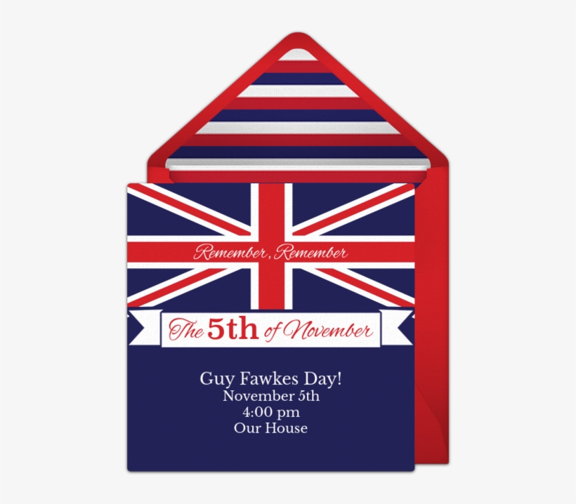 Union Jack Flag Online Invitation - Triangle, transparent png download
