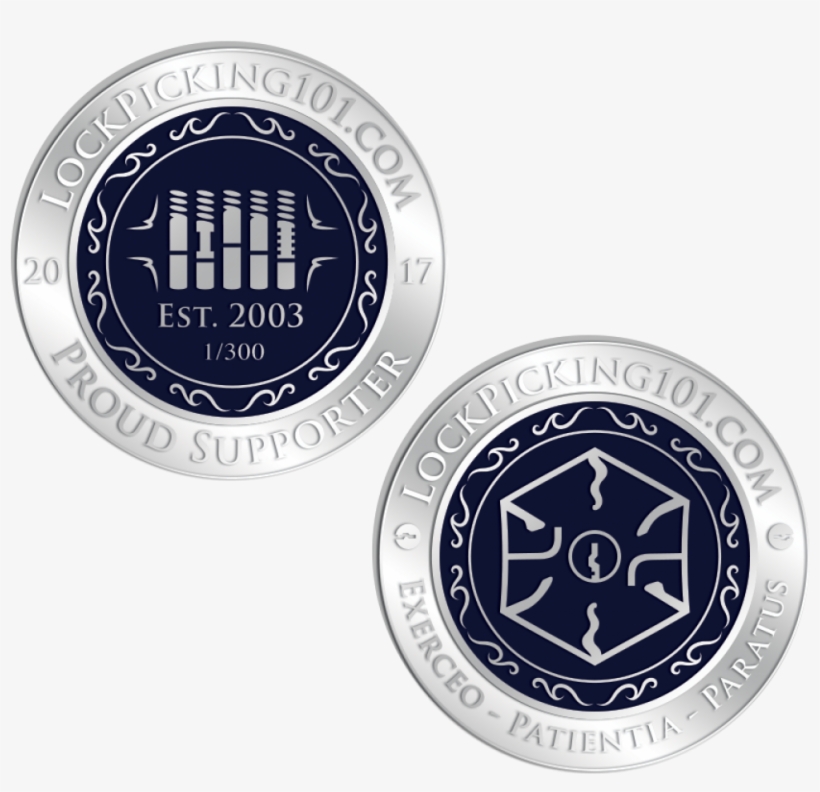 Lock Picking 101 Supporter 2017 Challenge Coin Reviews - Coin, transparent png download