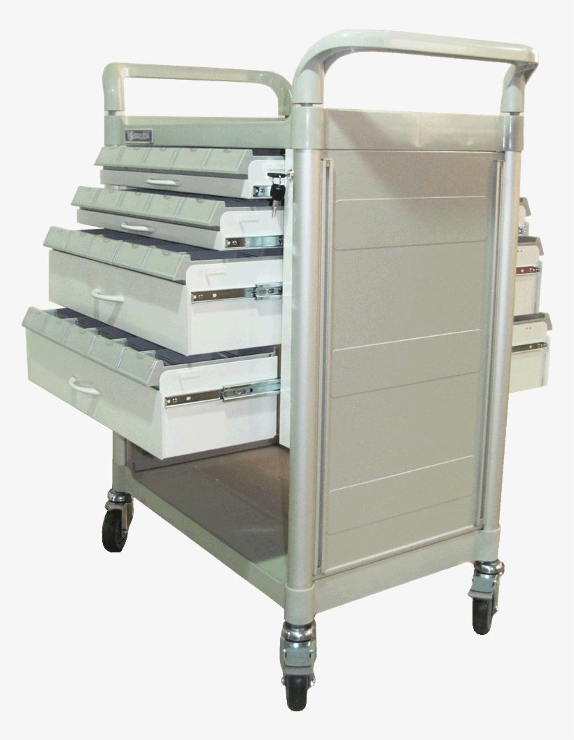 Carro Para Medicamentos De 40 Cajillas Con Accesorios - Carro Para Medicamentos, transparent png download