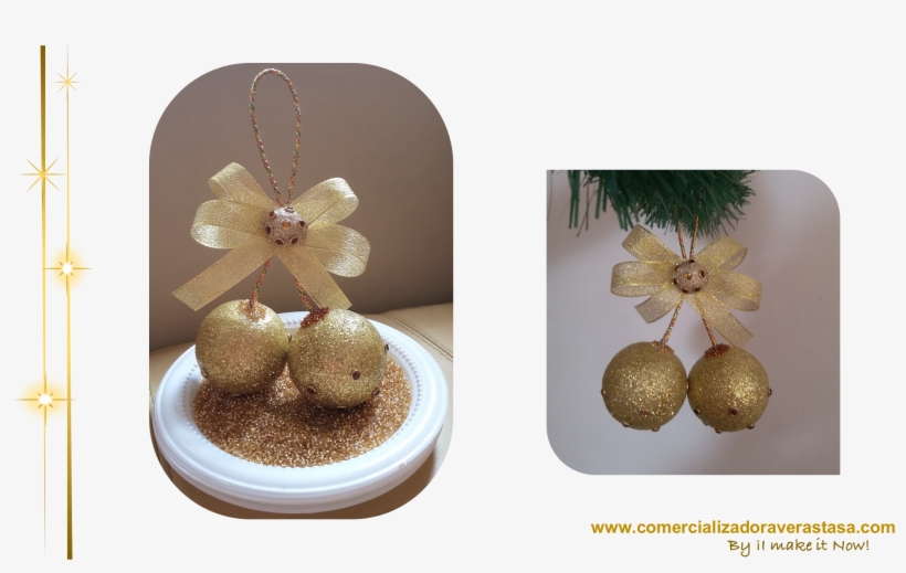 Adorno De Navidad Con Bolas Navideña - Fruit, transparent png download