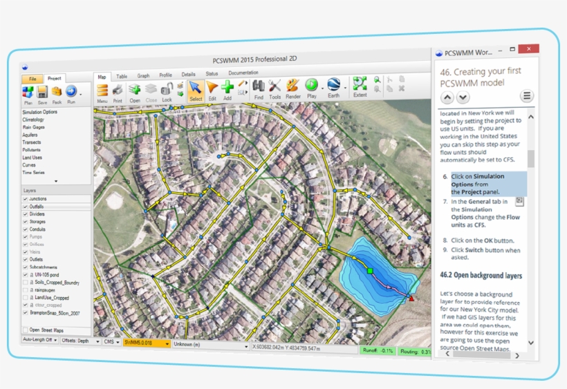 With Full Support For The Latest Us Epa Swmm5 Hydrology/hydraulics - Pcswmm Model, transparent png download