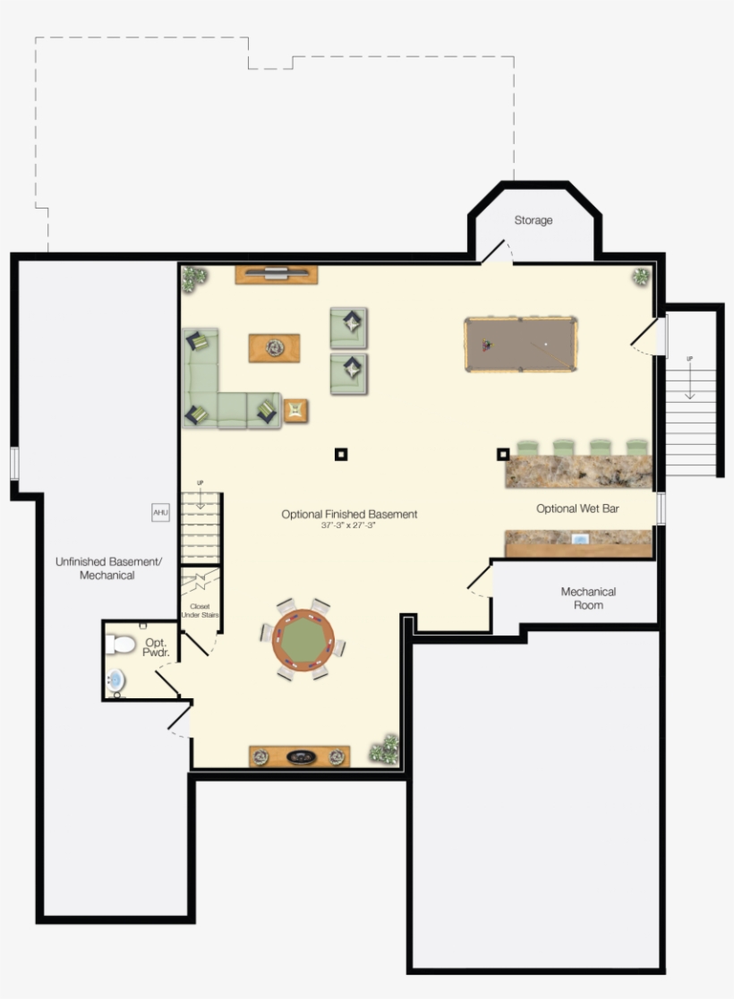 Ainsley Basement - Floor Plan, transparent png download