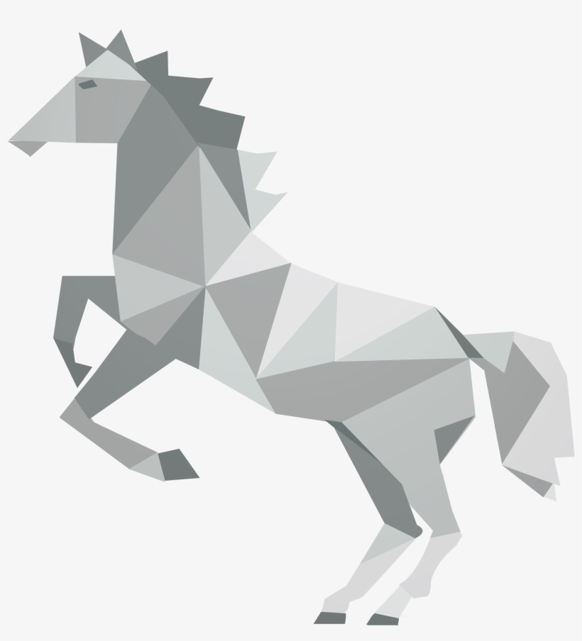 Png Transparent Library Geometric Shape Geometry Silhouette - Geometric Horse Transparent, transparent png download