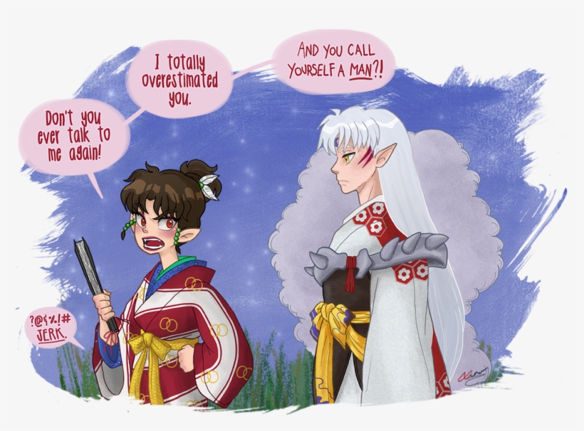 “i Was Rereading Inuyasha For The First Time In Years - Sesshomaru X Kagura, transparent png download