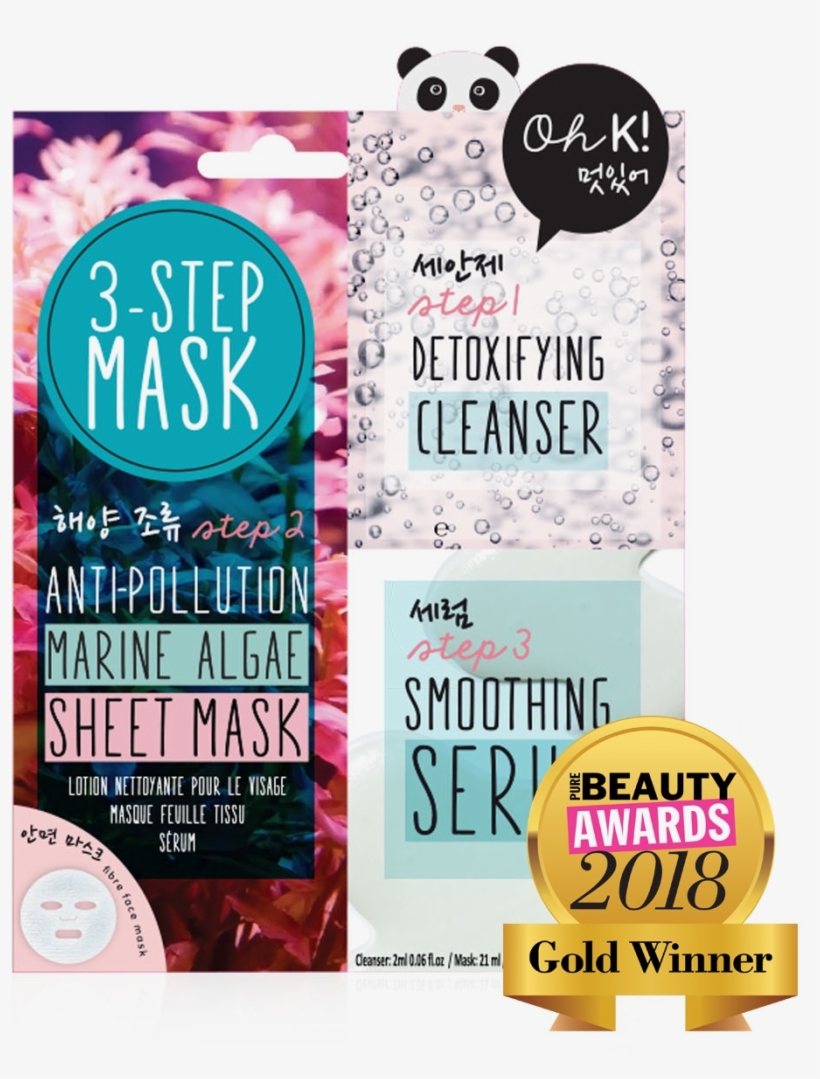Marine Infused Skincare Trio For A Simple K-beauty - Oh K 3 Step Mask, transparent png download