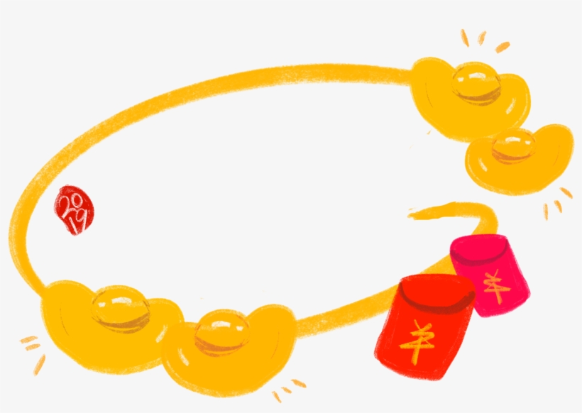 Envelope Vermelho Lingote De Ouro Moldura Caixa Diálogo, transparent png download