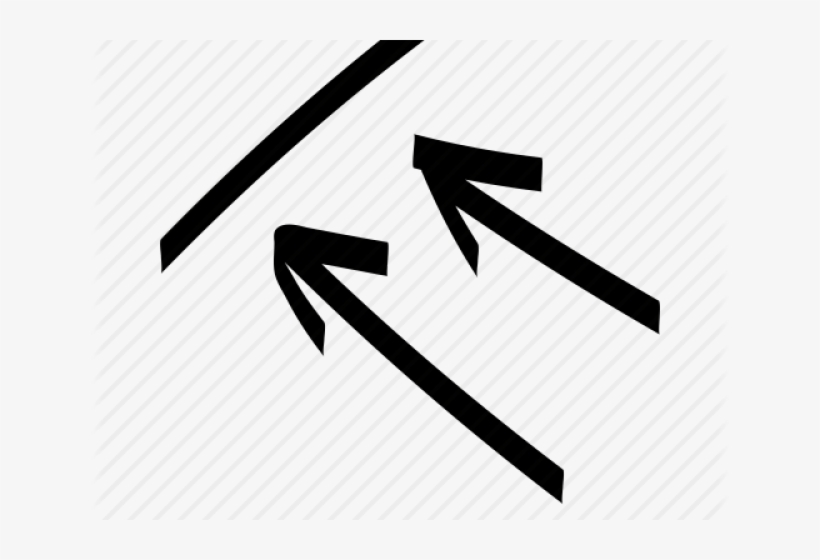Drawn Arrow Direction - Monochrome, transparent png download