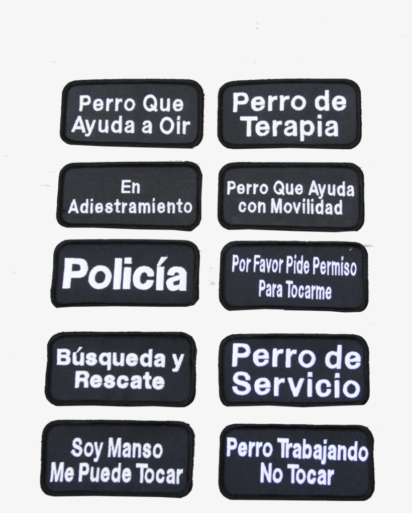Spanish Service Dog Patches - Spanish Patches, transparent png download