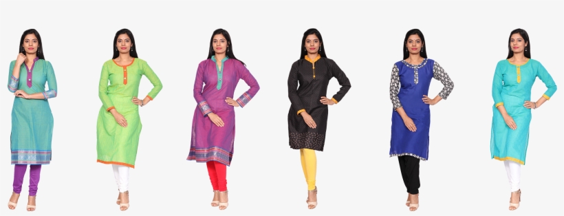 Assorted 6 Kurtis - Cotton Szonline In Dress Meterials, transparent png download
