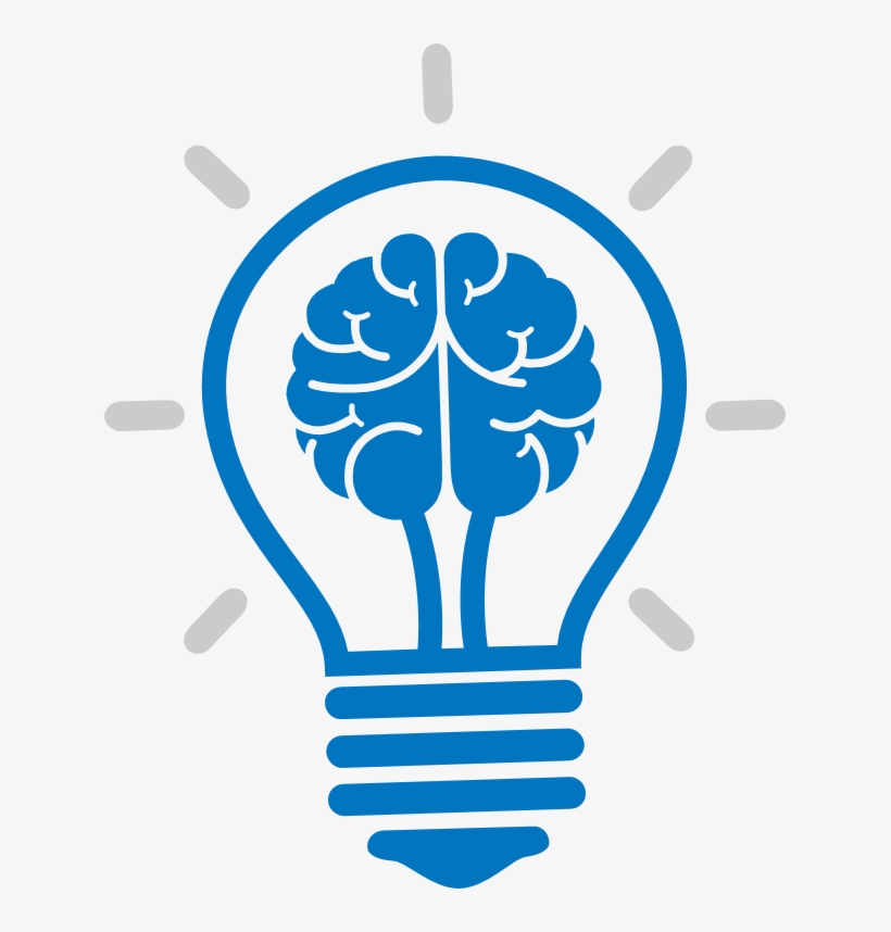 Light Brain Incandescent Bulb Cartoon Icon - Brain Light Icon Png, transparent png download