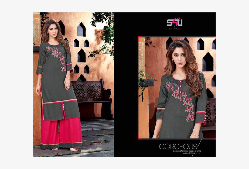 Micity-lady Kurtis Grey - Formal Wear, transparent png download