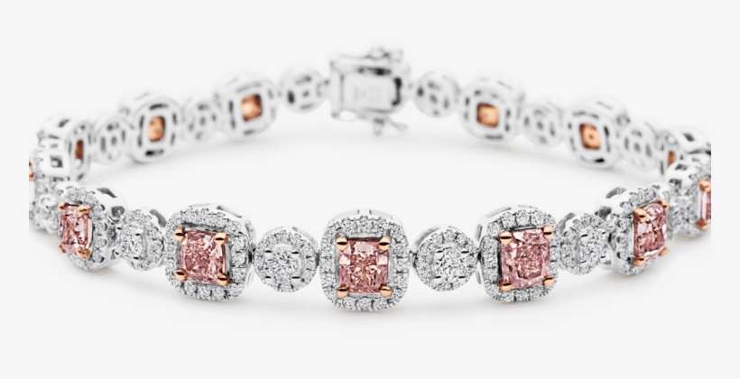 Photo Of Argyle Pink And White Diamond Bracelet - Bracelet, transparent png download
