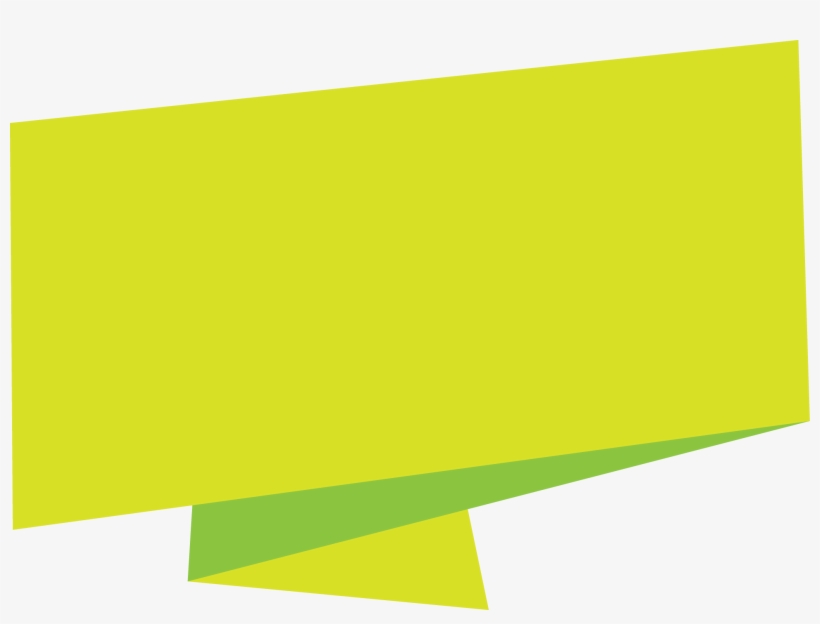 Green Yellow Banner Origami - Illustration, transparent png download