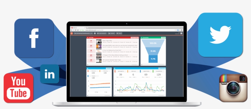 Social Media Dashboard - Youtube, transparent png download