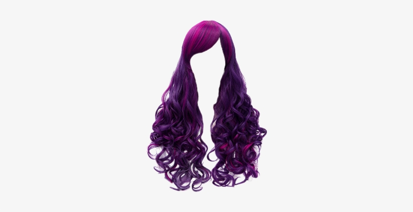 Purple Violet Pink Hair Long - Cabelos Longos Com Roxo, transparent png download