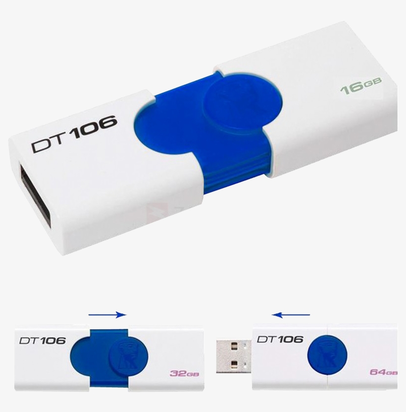External Storage - Kingston Flash Drive Dt106, transparent png download