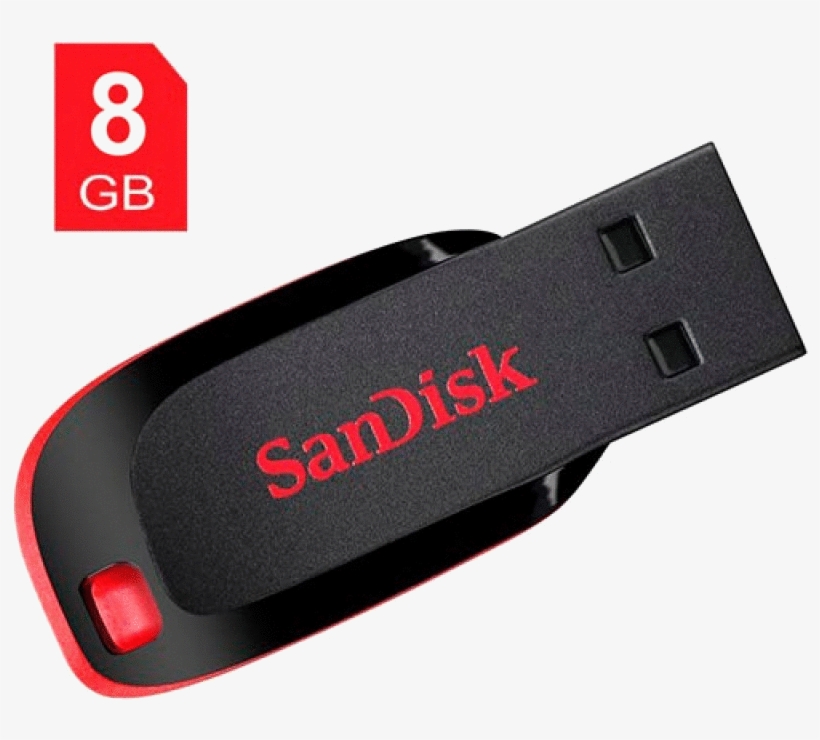Send Sandisk Pen Drive To India, Send 8gb Sandisk Flash - Sandisk Cruzer Blade, transparent png download