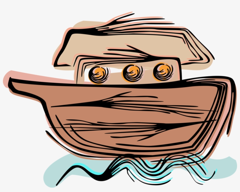 Vector Illustration Of Noah's Ark From Genesis Flood, transparent png download