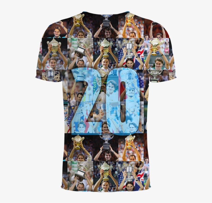 Roger Federer Tennis 3d T-shirt - Roger Federer 16 Grand Slams, transparent png download
