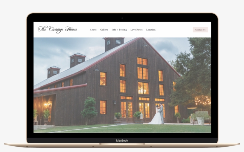 Wedding Venue Website Design Example Built On Squarespace - The Carriage House Houston, transparent png download