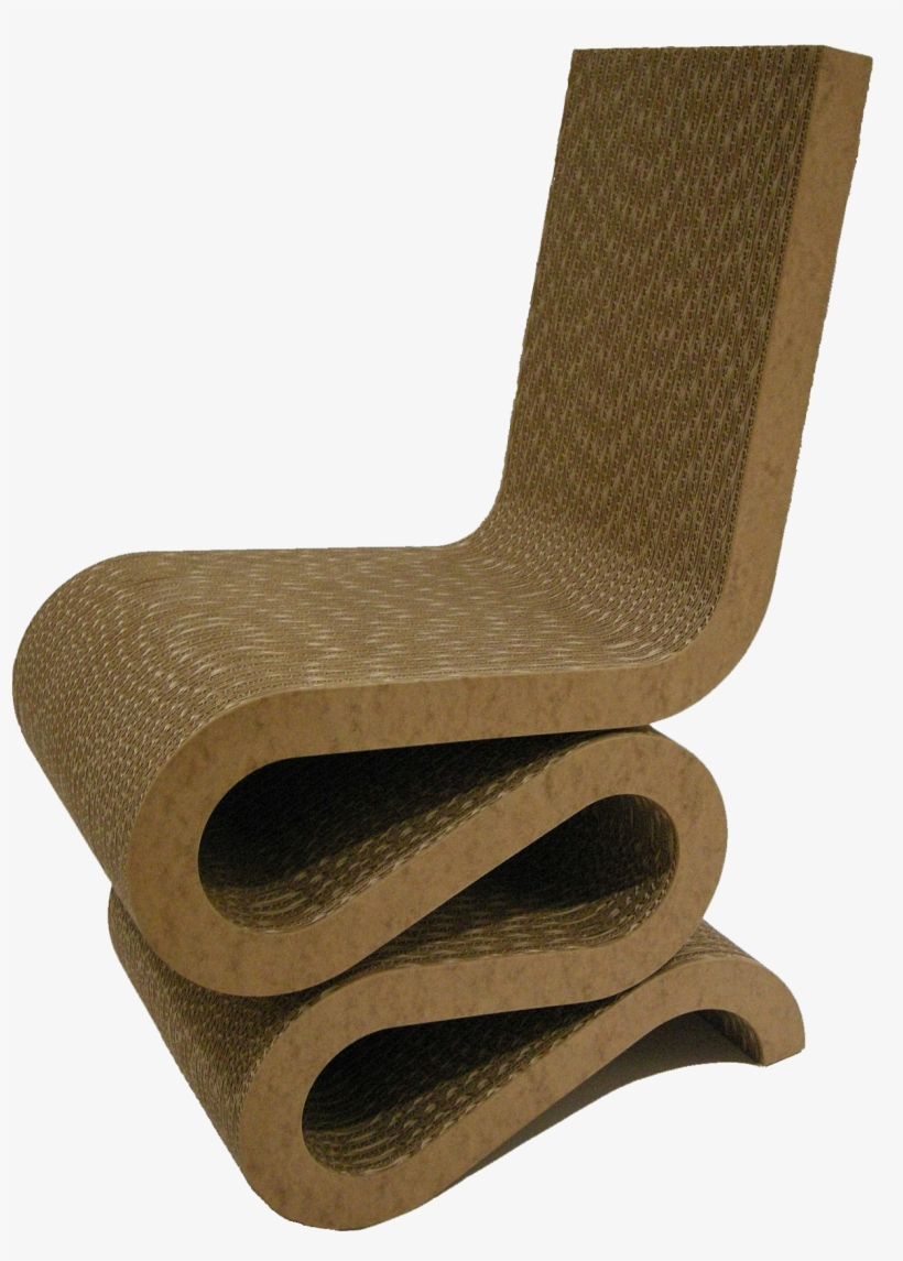 File - Frank Gehry - 1972 - Wiggle Side Chair - Muebles De Cartón Png, transparent png download