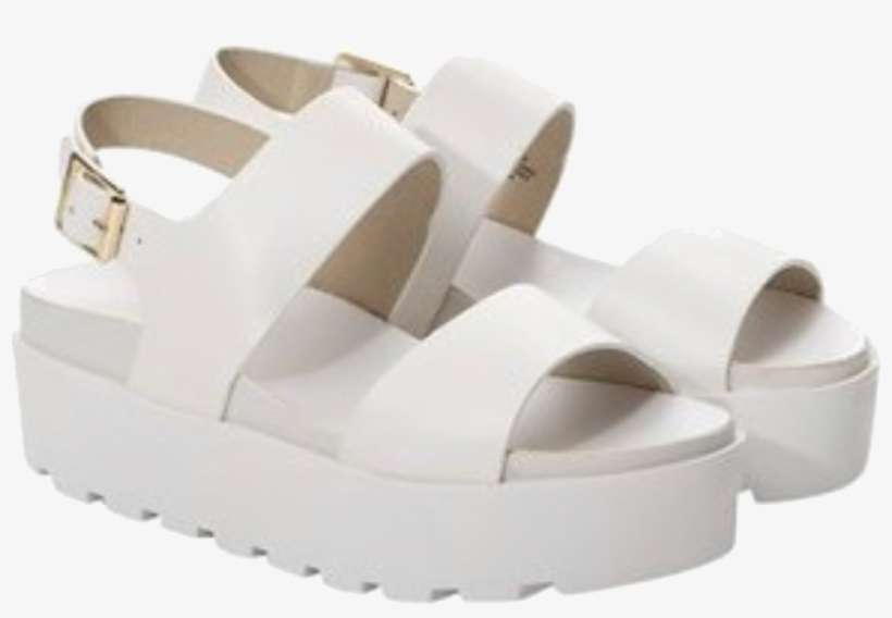 White Platform Sandals Polyvore Moodboard Filler - White Moodboard Filler Png, transparent png download