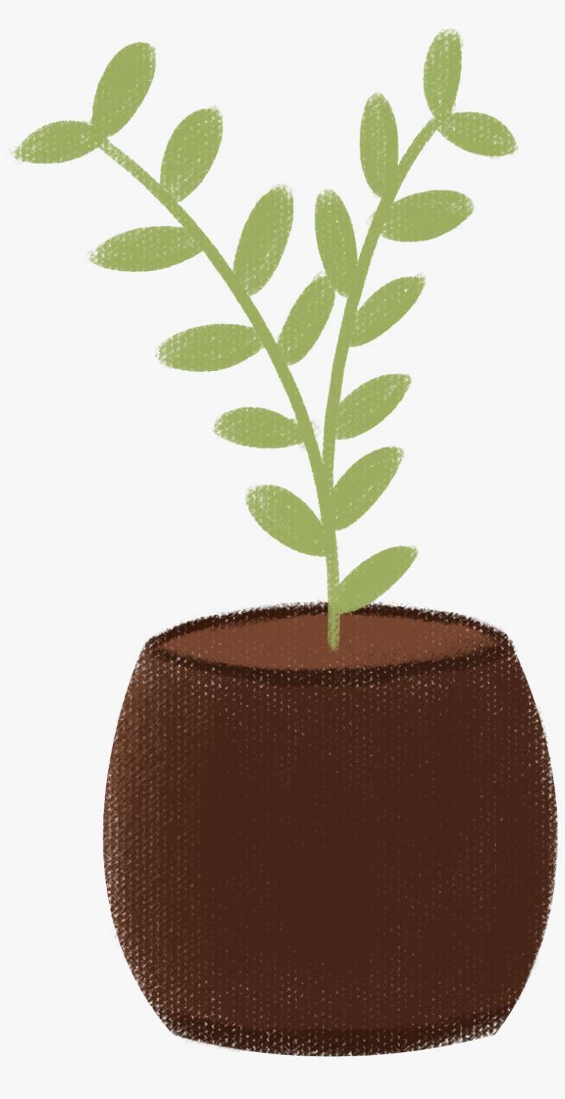 Earthen Clay Pots Grass Potted Plants Png And Psd - Flowerpot, transparent png download