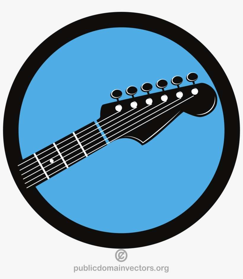 Big Image - Guitar Logo Circle, transparent png download