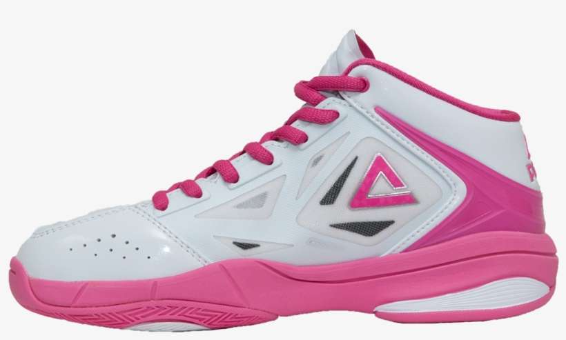 Tp Junior White Pink - Peak Basketball Shoes Png, transparent png download