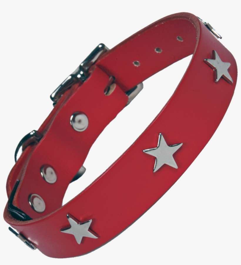 Dog Collar Png - Red Dog Collar With Stars, transparent png download