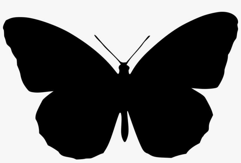 Download Png - Silhouette Butterfly Clip Art, transparent png download