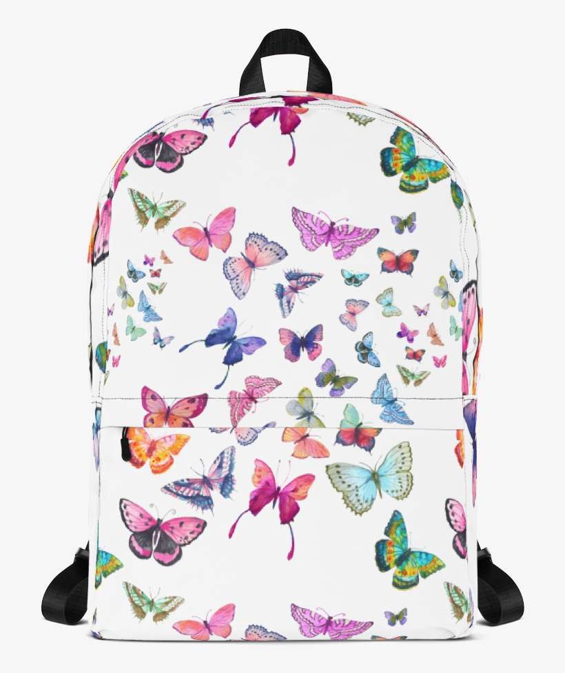 Butterfly Swarm School Backpack - Peach Backpack, transparent png download