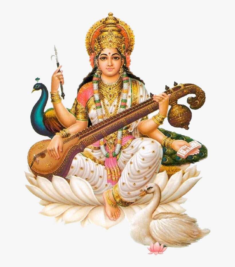 Saraswati Puja Basant Panchami - Saraswathi God, transparent png download