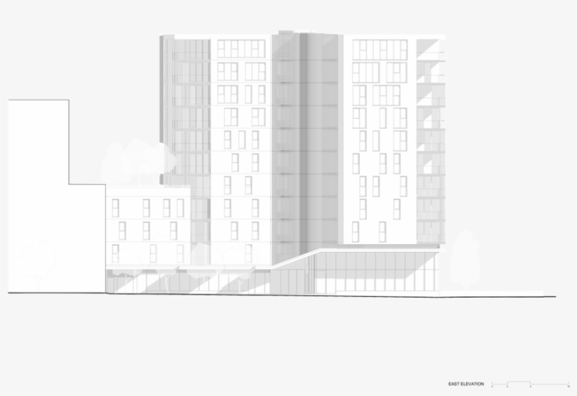 View East Elevation - Brutalist Architecture, transparent png download