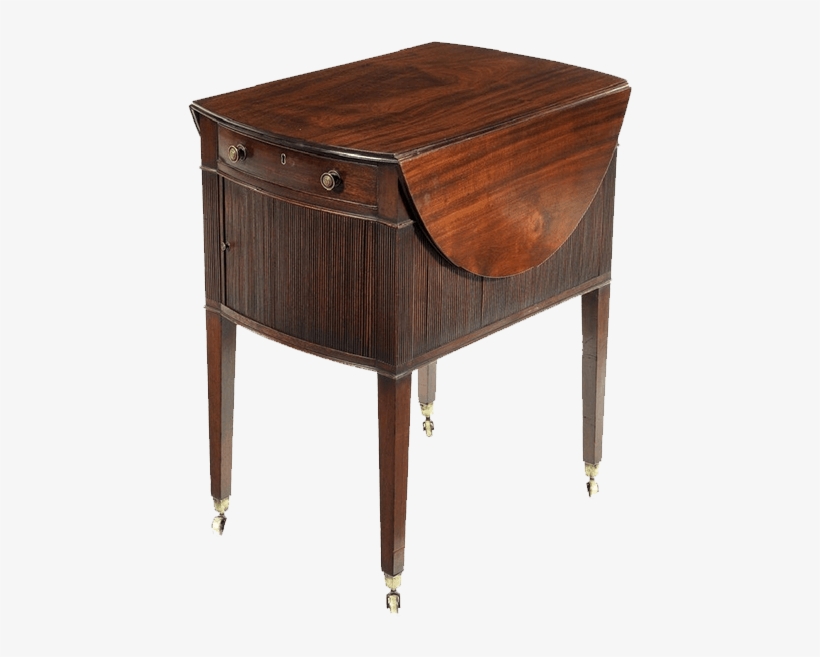 Geo Iii Mahogany Oval Pembroke Supper Table - End Table, transparent png download
