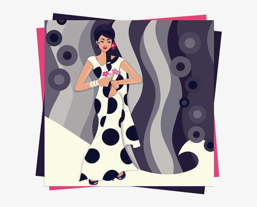 Self Initiated Illustration Project {celebrating 70's - Retro Bollywood Clipart, transparent png download