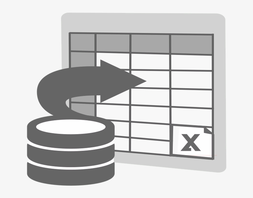 Import To The Excel Icon - Excel Table Clipart, transparent png download