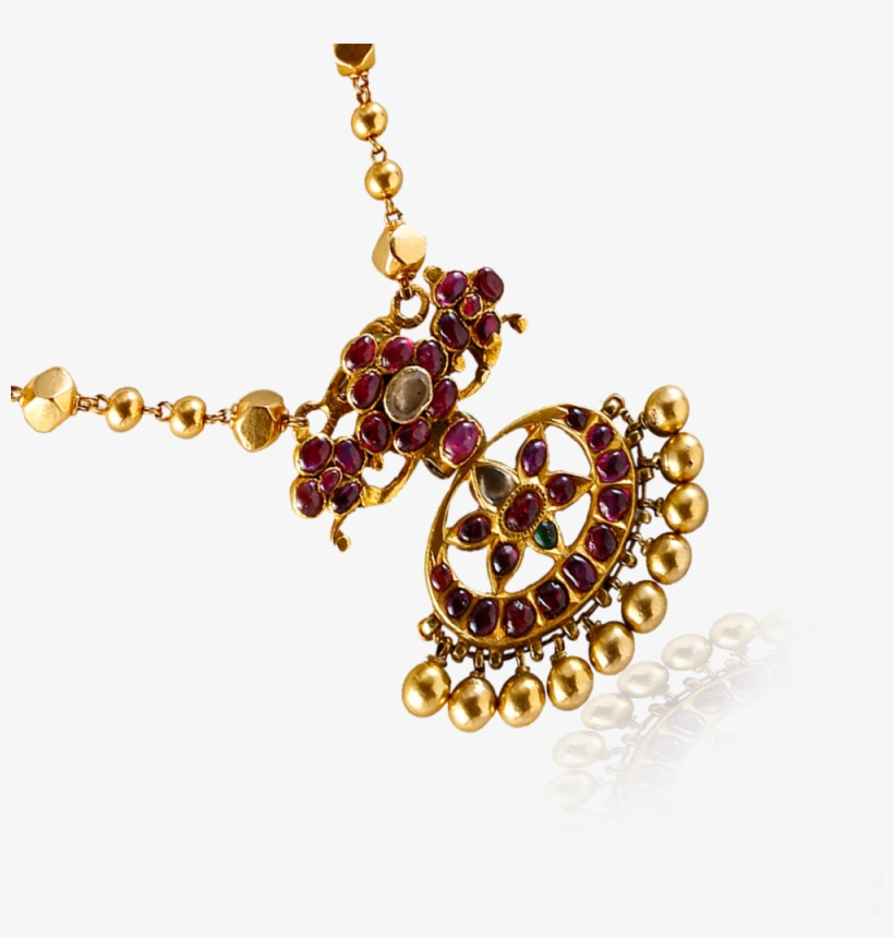 Vintage Ruby Flower Necklace - Gemstone, transparent png download