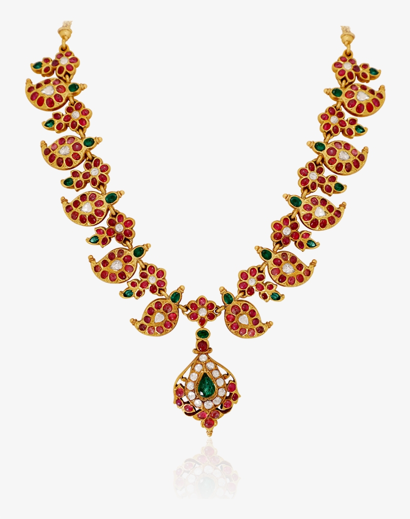 Ethnic Mango Gold Necklace - Necklace, transparent png download