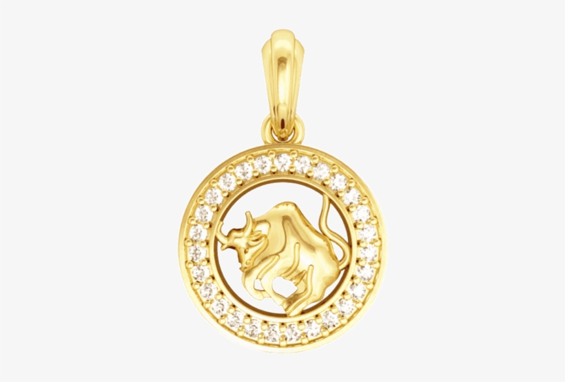 Taurus Charm In Gold - Gold Bracelet With Diamonds With Taurus Sign, transparent png download