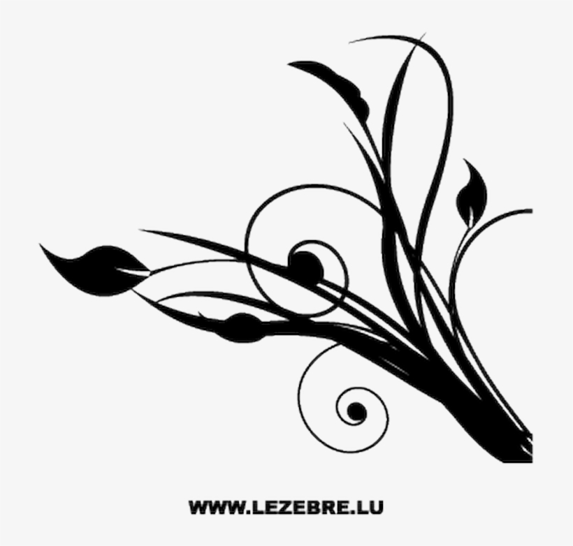 Sticker Deco Ornement Fleurs Design, transparent png download
