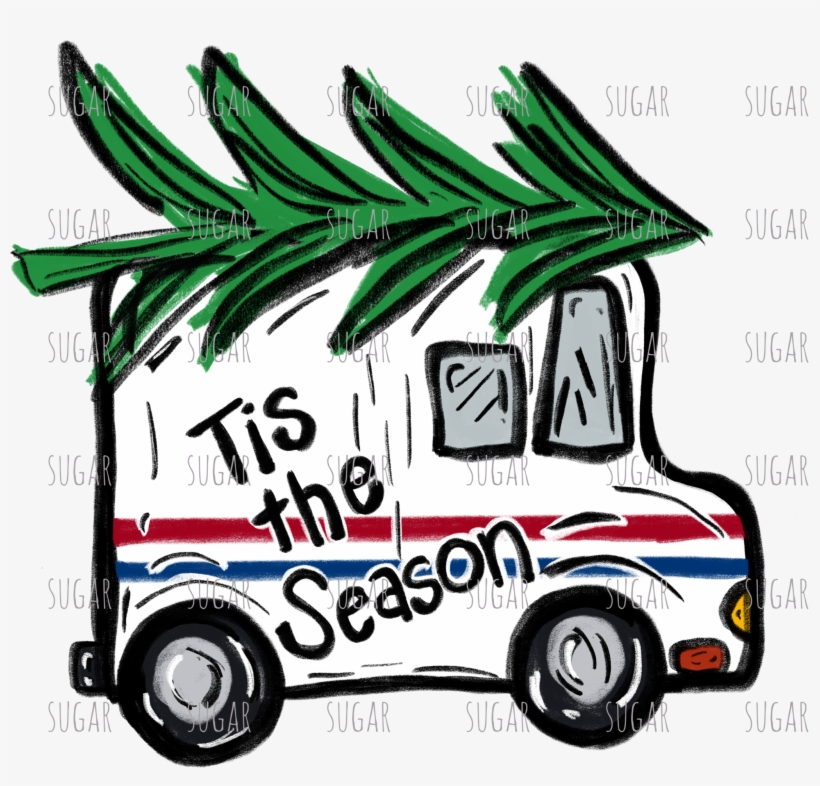 Tis The Season Truck - Tis The Season Mail Truck, transparent png download