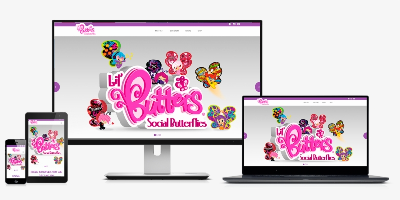 Lilbutters Homepage Montage V2b - Led-backlit Lcd Display, transparent png download