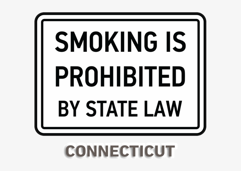 Connecticut No Smoking Sign - Sign, transparent png download
