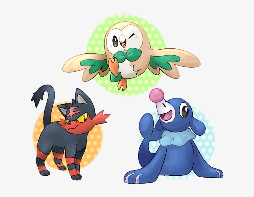 #pokemonsunmoon #rowlet #litten #popplio Https - Cartoon, transparent png download