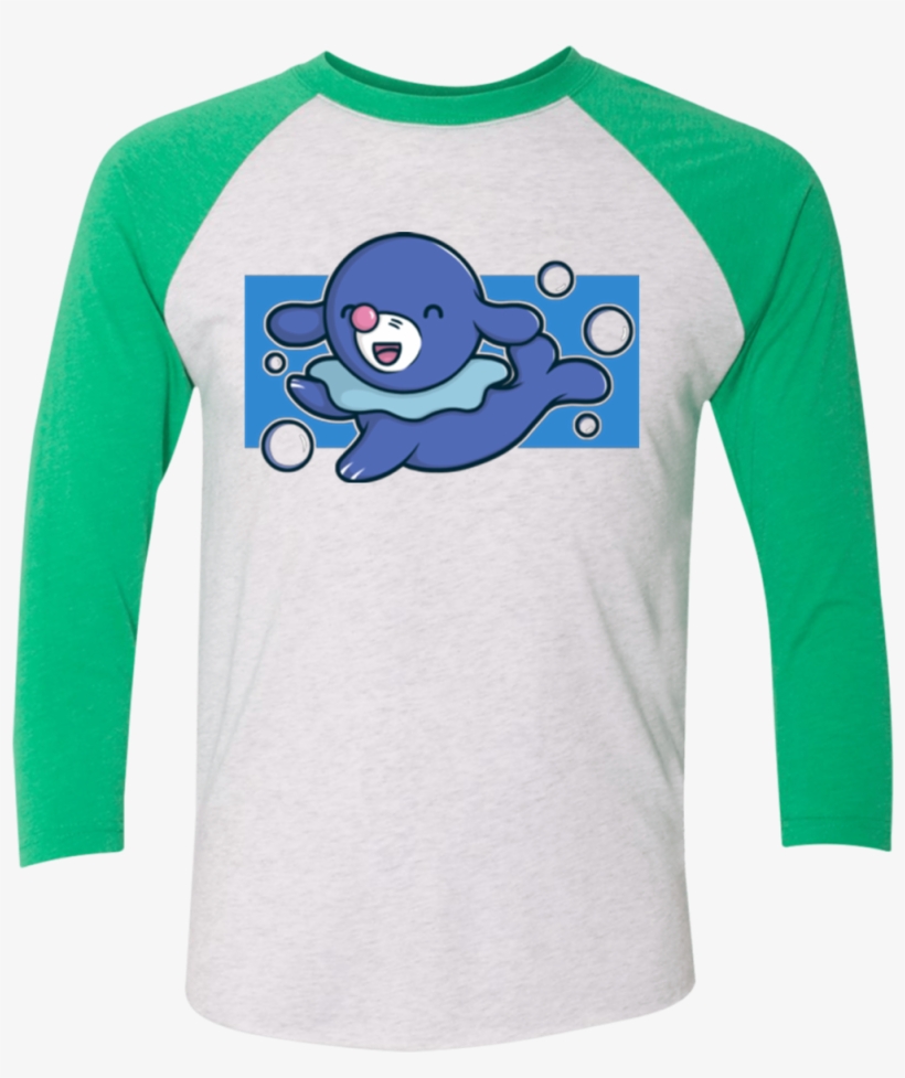 Super Cute Starter Popplio Triblend 3/4 Sleeve - Shirt, transparent png download