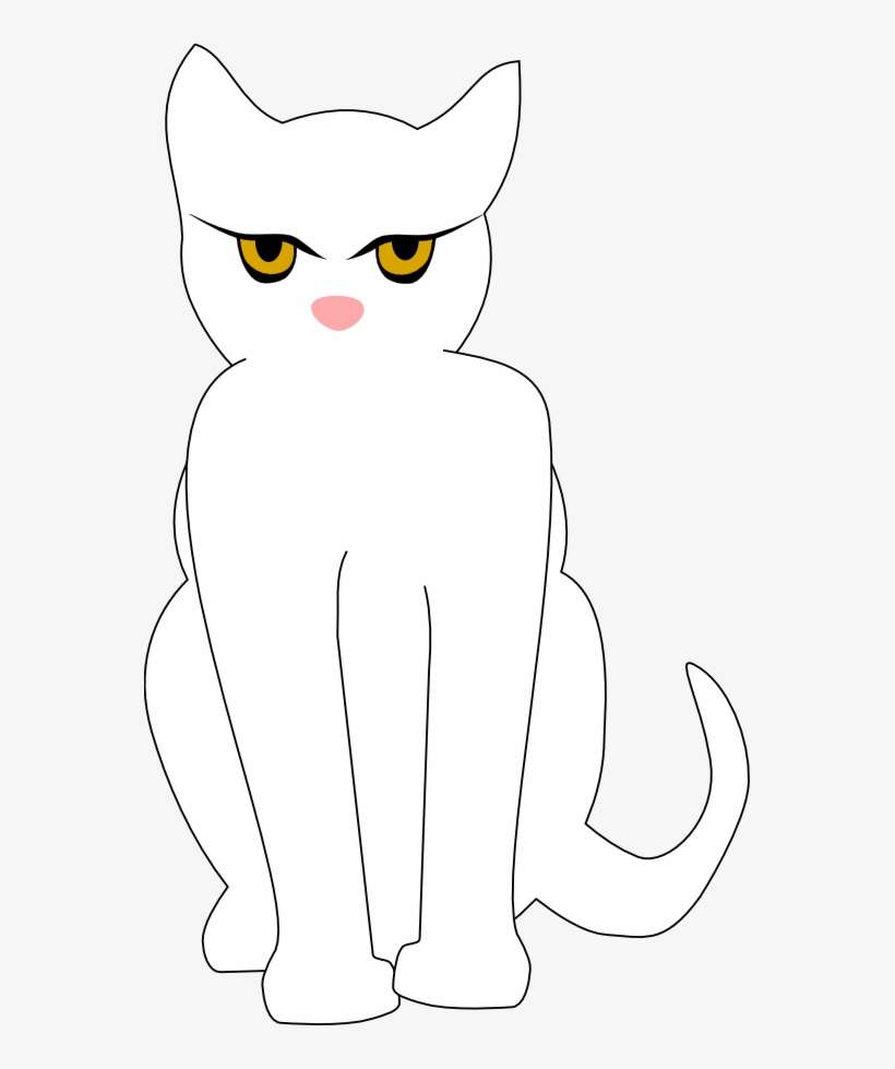 Dark Cat Black White Clipartist - Cat Black And White Net Png, transparent png download