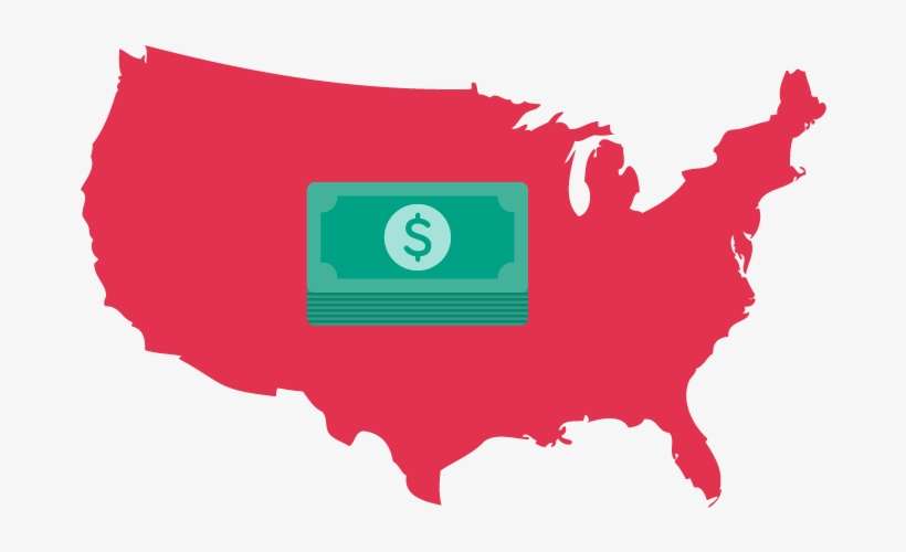 Invesimento Imoveis Estados Unidos - Outline Of United States Png, transparent png download